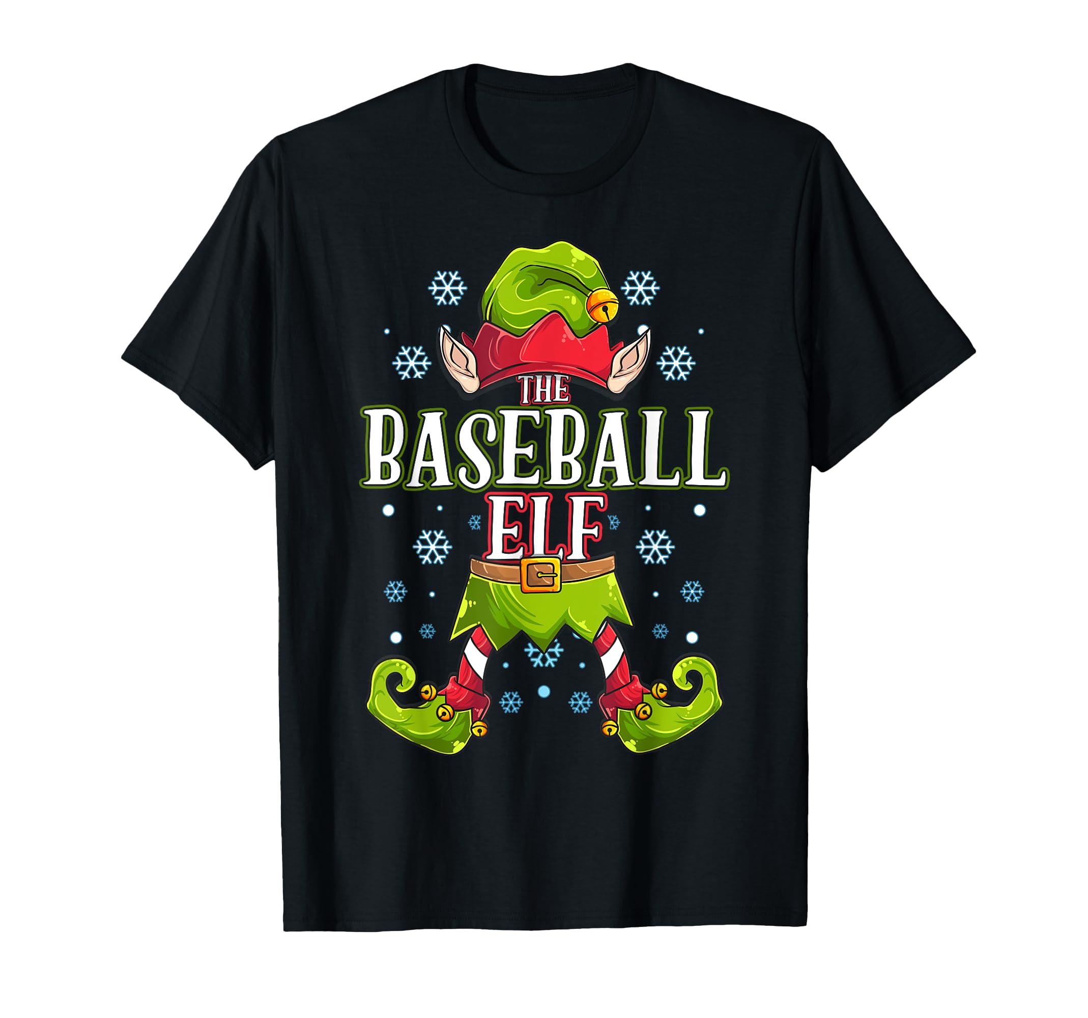 Baseball Elf Matching Family Group Party T-Shirt - Trendy Graphic Men Women - T-Shirt, Sweatshirt, Hoodie