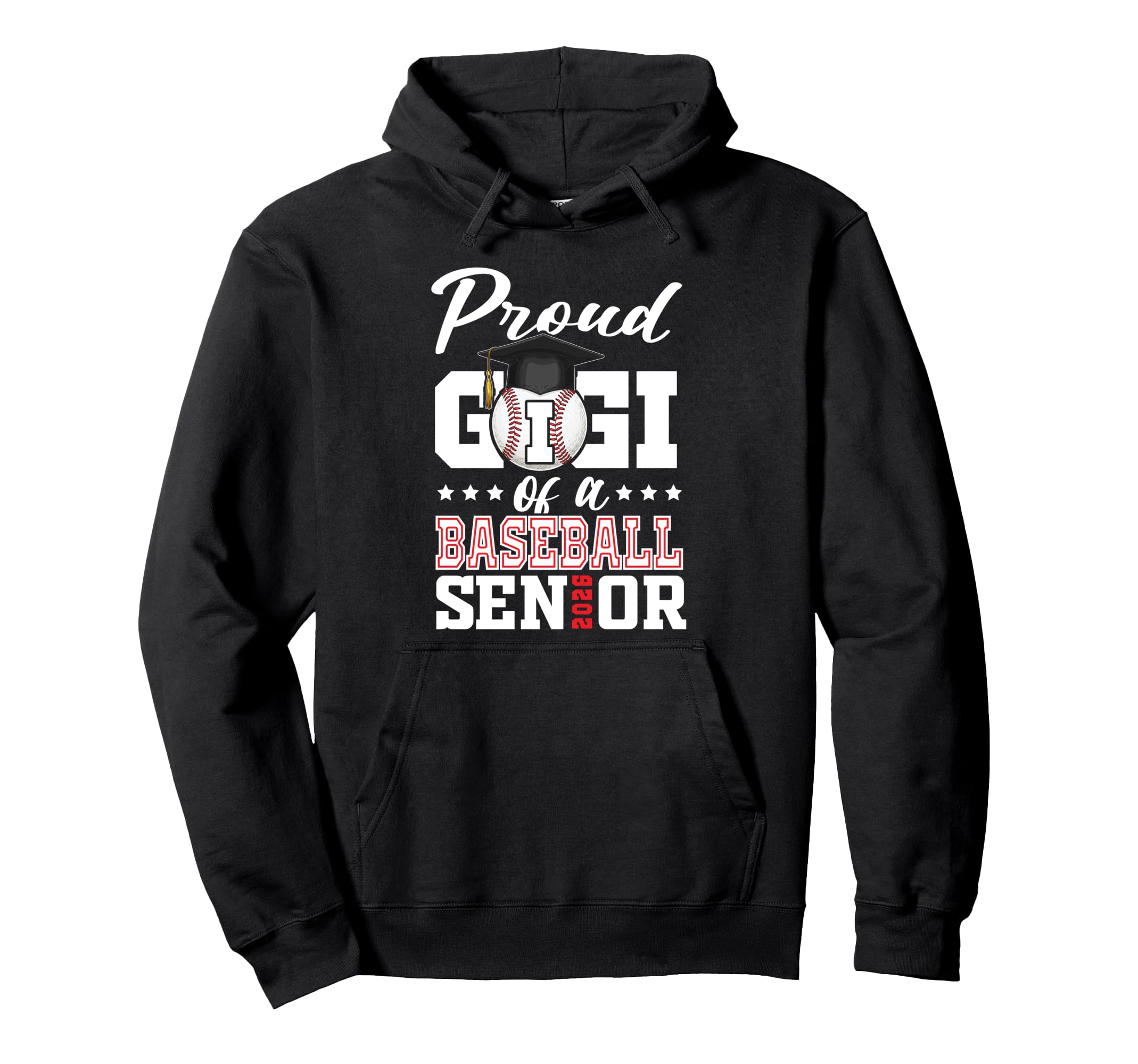 Proud Gigi Baseball Senior 2026 Hoodie - Unique Graphic for Adults - T-Shirt, Sweatshirt, Hoodie