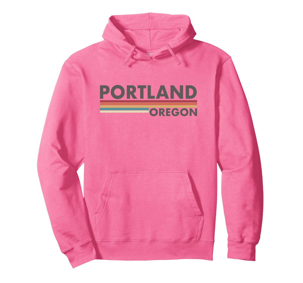 Portland Oregon Stripes Hoodie - Minimalist Print Men Women - T-Shirt, Sweatshirt, Hoodie