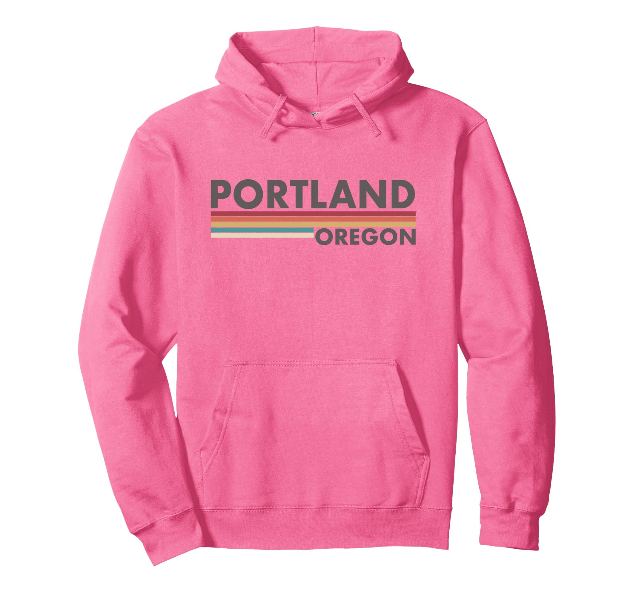 Portland Oregon Stripes Hoodie - Minimalist Print Men Women - T-Shirt, Sweatshirt, Hoodie