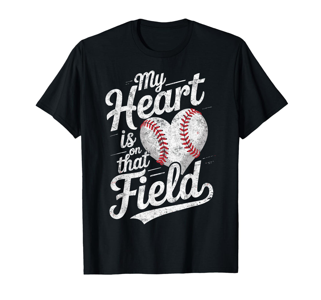 My Heart Is That Field Baseball Ball T-Shirt - Custom Art Print Men Women - T-Shirt, Sweatshirt, Hoodie