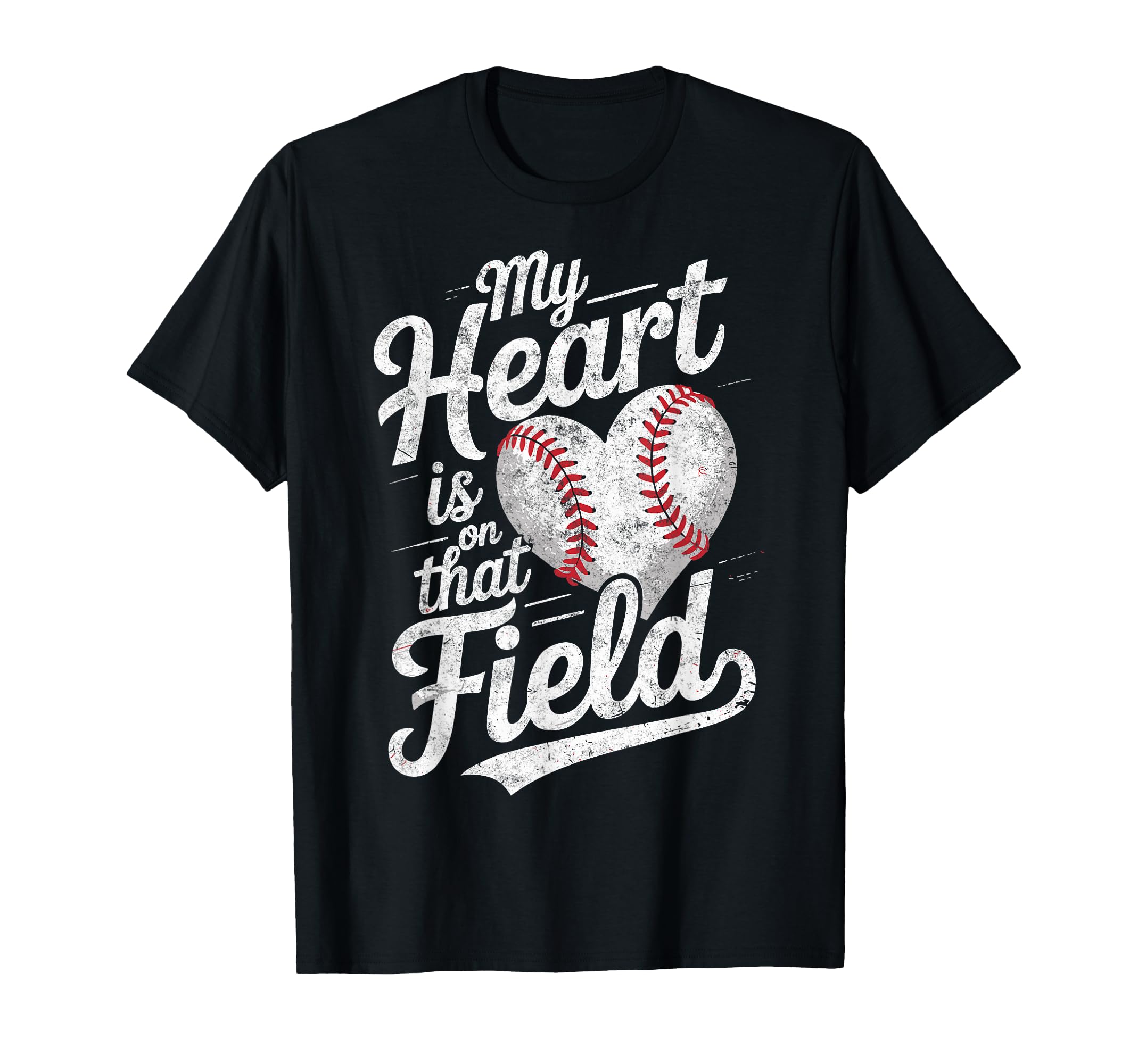 My Heart Is That Field Baseball Ball T-Shirt - Custom Art Print Men Women - T-Shirt, Sweatshirt, Hoodie