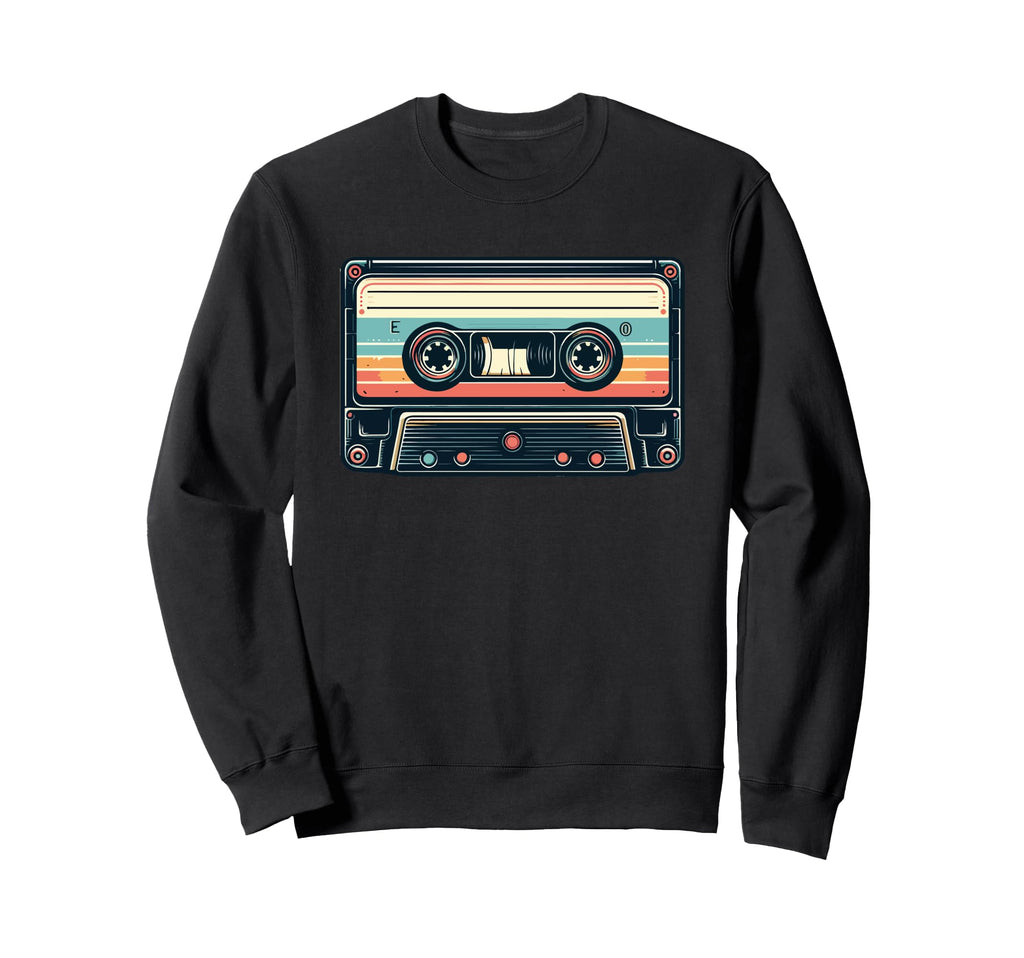 Cassette Tape Music Throwback Art Sweatshirt - Graphic Print Unisex - T-Shirt, Sweatshirt, Hoodie