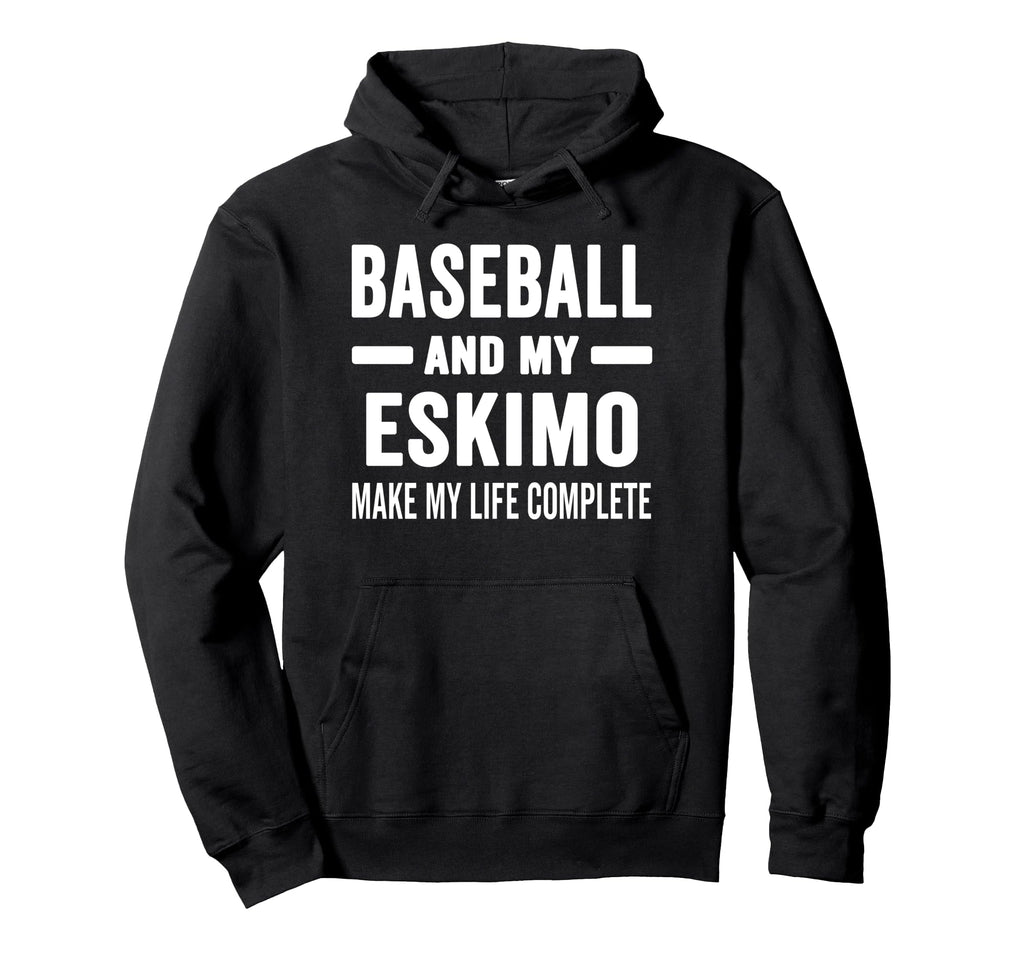 Baseball And My Eskimo Mama Dog Lover Hoodie - Streetwear Style Unisex - T-Shirt, Sweatshirt, Hoodie