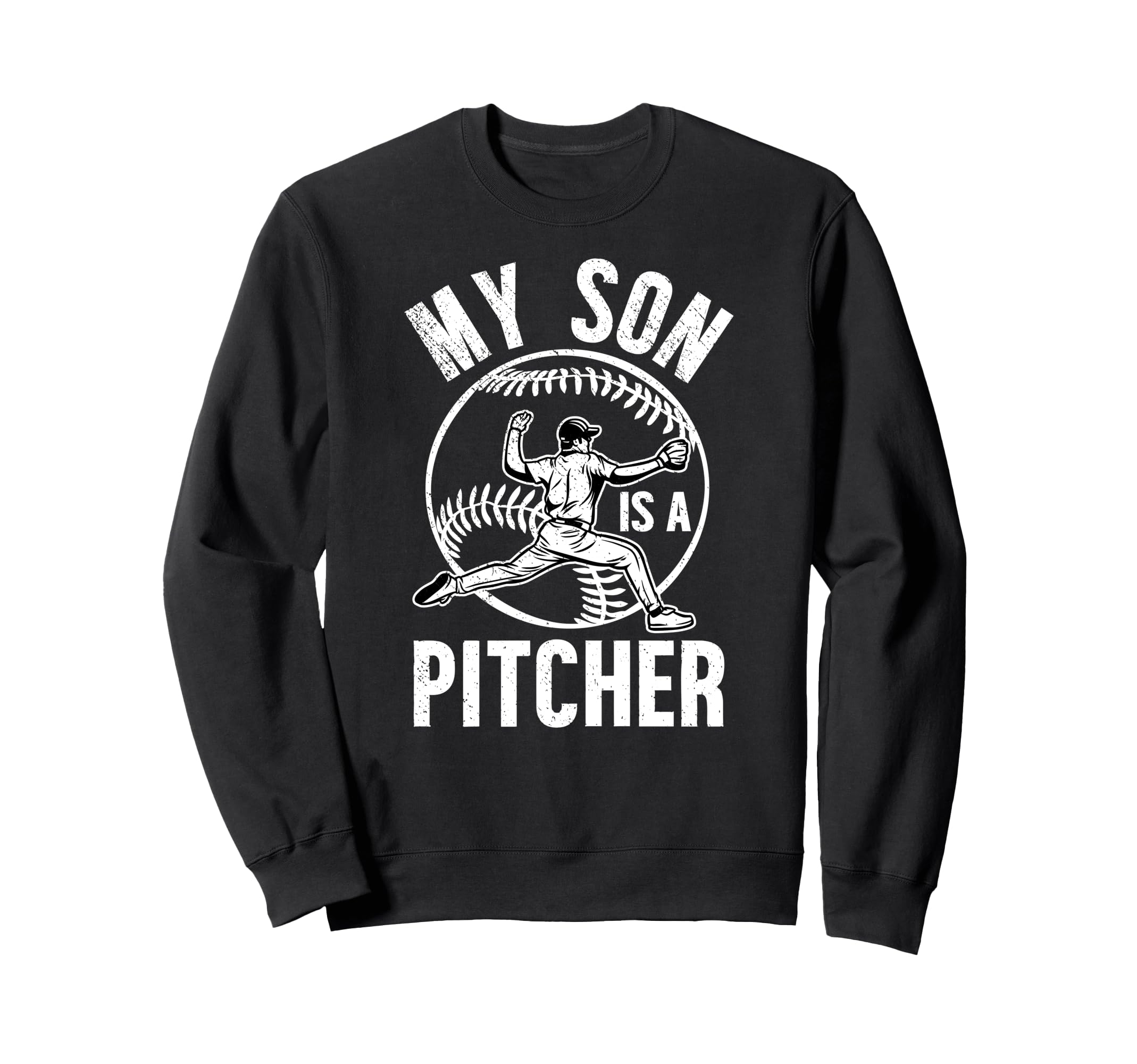 My Son Is Baseball Pitcher Mom Sweatshirt - Aesthetic Graphic Men Women - T-Shirt, Sweatshirt, Hoodie