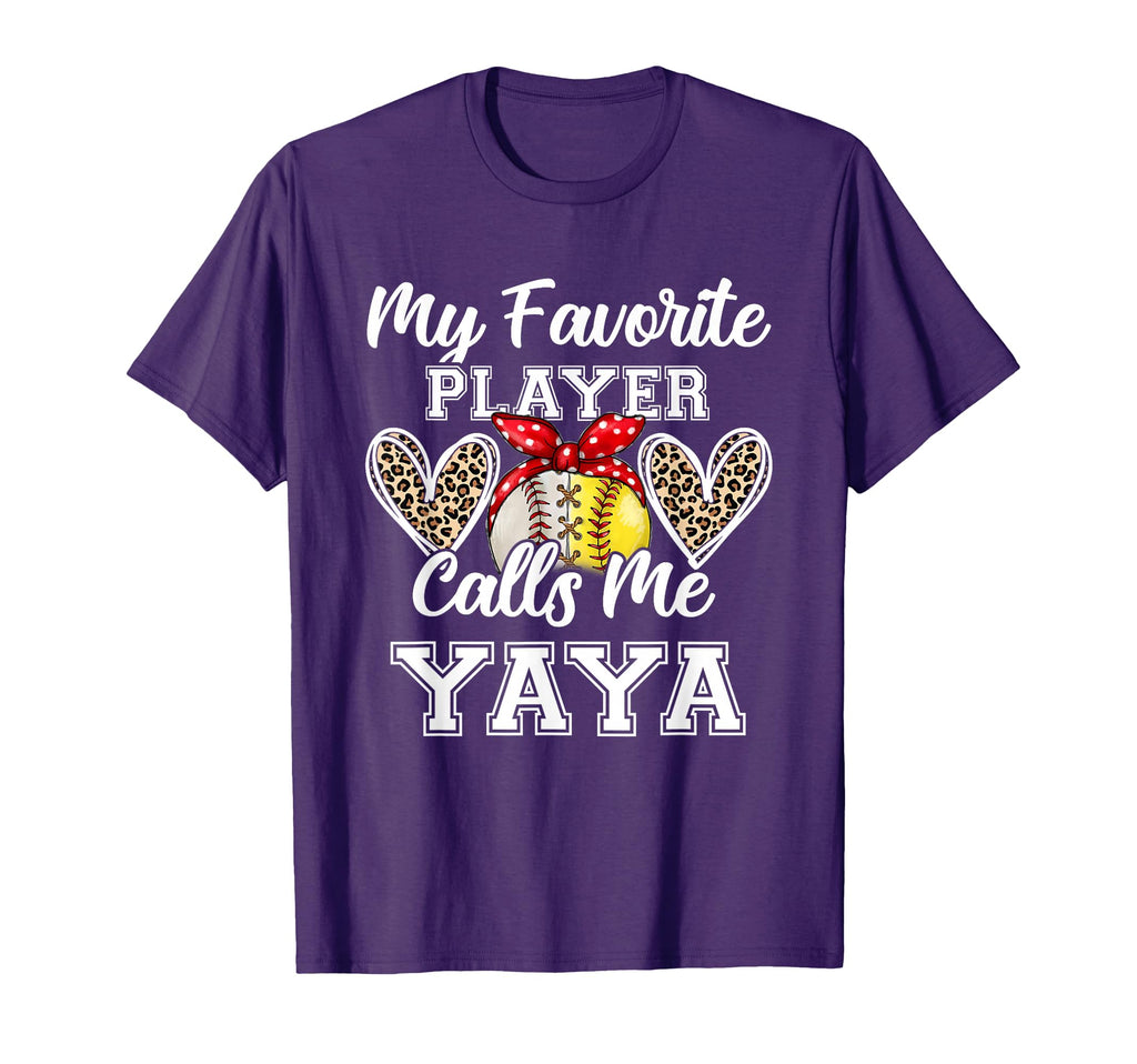 My Favorite Baseball Player Calls Me Yaya T-Shirt - Trendy Graphic Unisex - T-Shirt, Sweatshirt, Hoodie