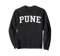Pune India Distressed White Varsity Sweatshirt - Unique Graphic Men Women - T-Shirt, Sweatshirt, Hoodie