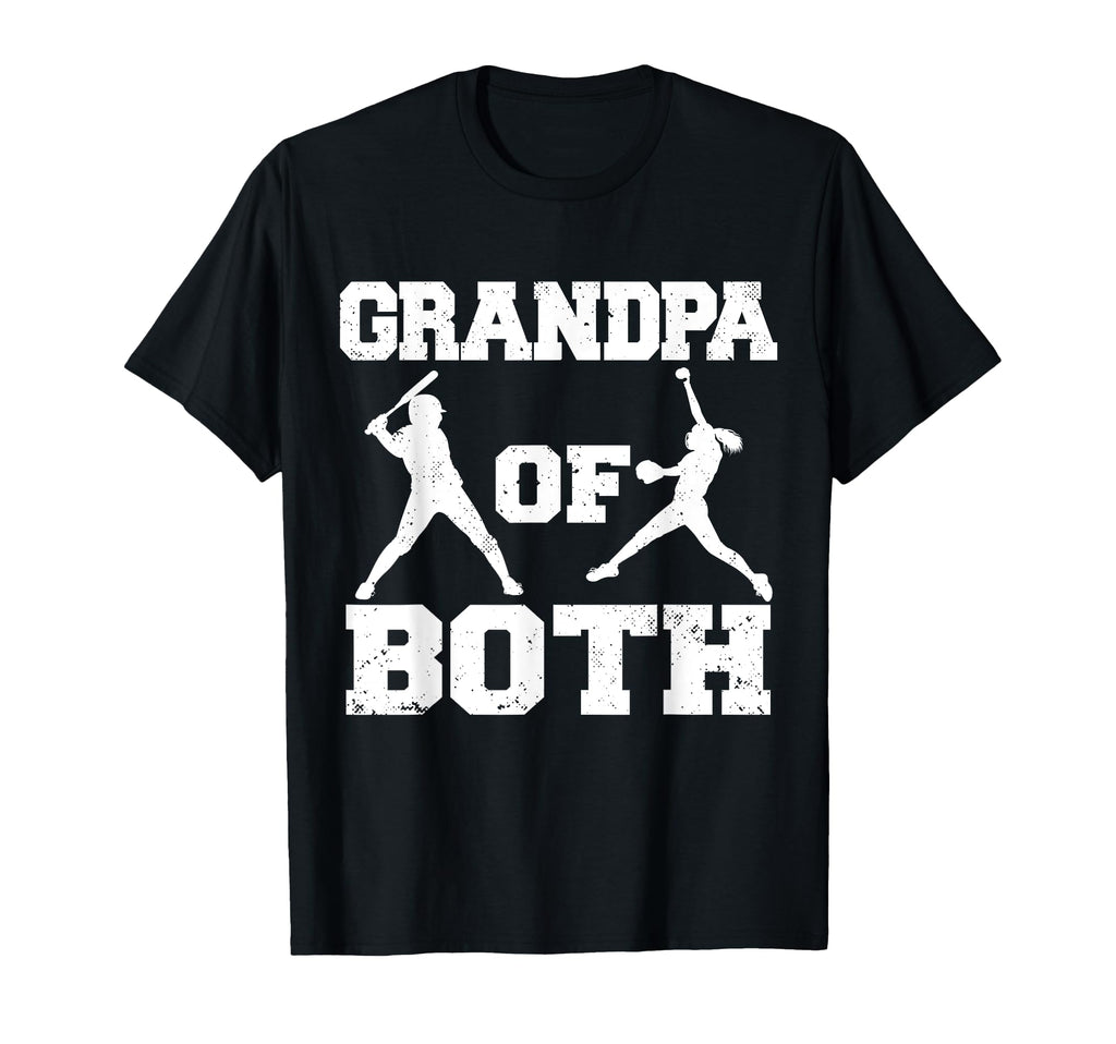 Grandpa Both Funny Baseball Softball T-Shirt - Novelty Apparel for Adults - T-Shirt, Sweatshirt, Hoodie