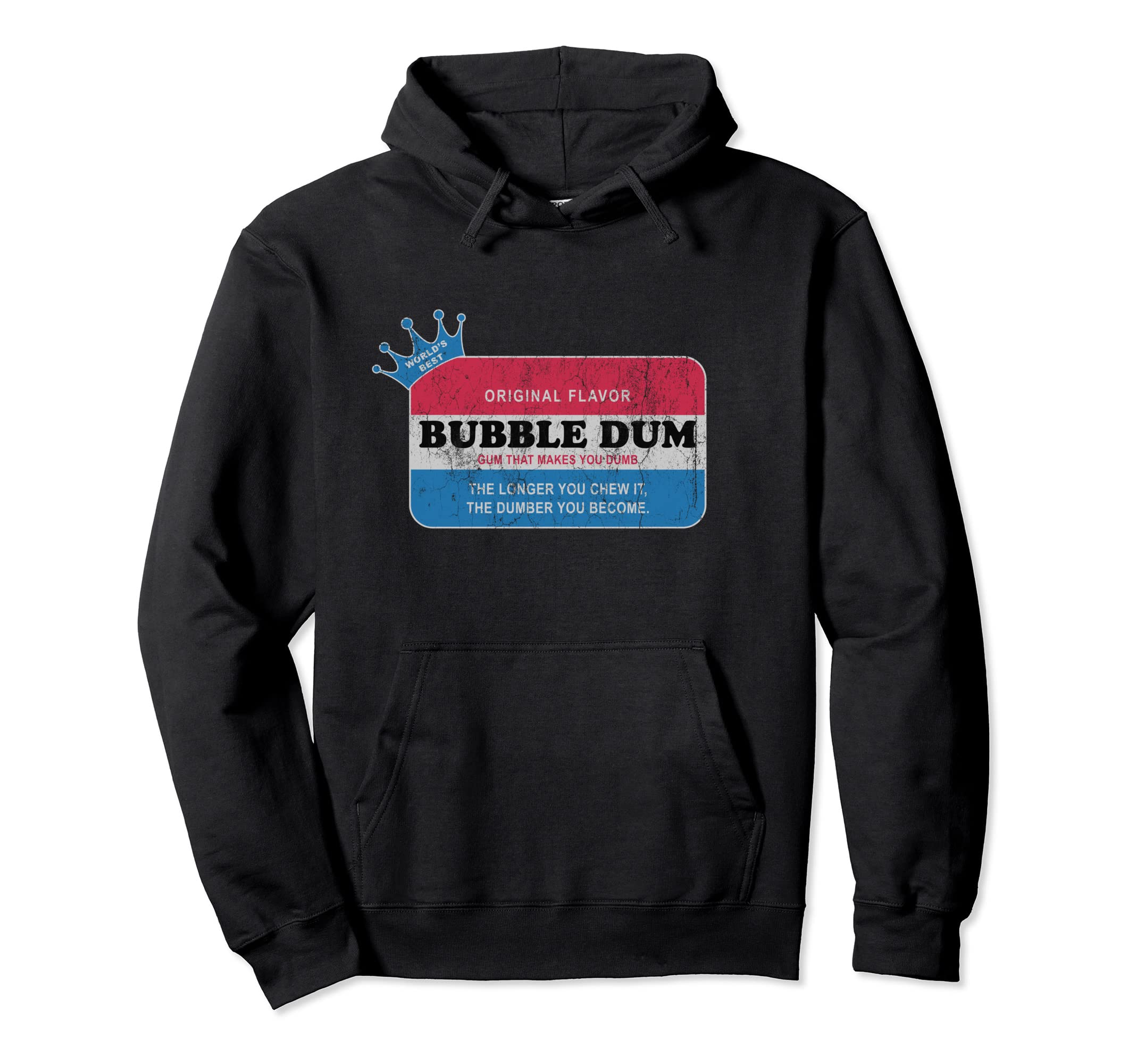 Bubble Dum Dumb Gum Funny Nostalgia Hoodie - Custom Art Print Unisex - T-Shirt, Sweatshirt, Hoodie