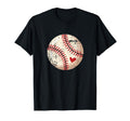Distressed Baseball Heart Trendy T-Shirt - Custom Art Print for Adults - T-Shirt, Sweatshirt, Hoodie