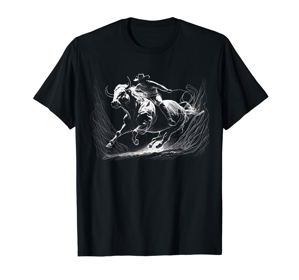Cowboy Rodeo Horse Riding Usa Cowboy T-Shirt - Graphic Print Unisex - T-Shirt, Sweatshirt, Hoodie
