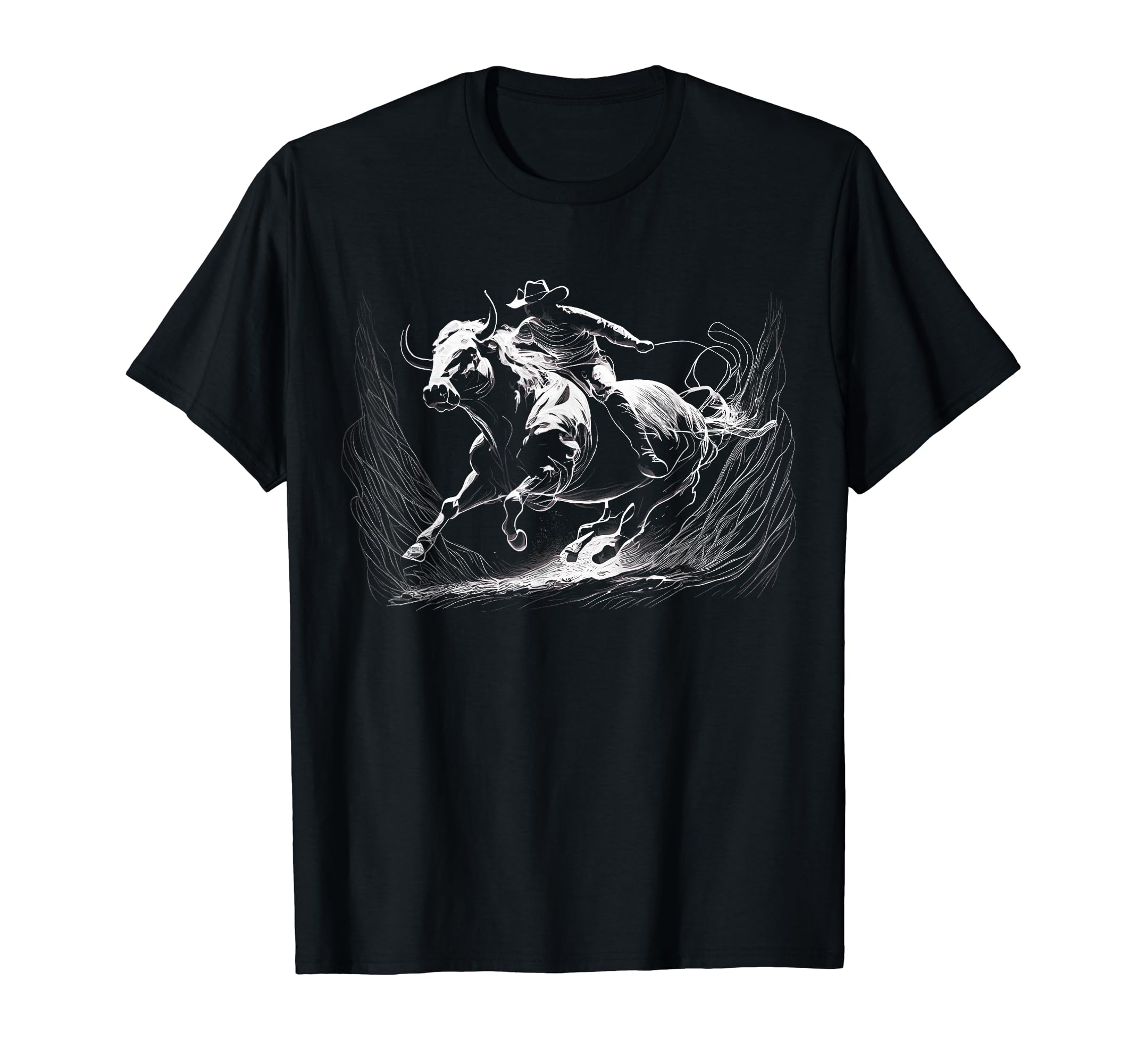 Cowboy Rodeo Horse Riding Usa Cowboy T-Shirt - Graphic Print Unisex - T-Shirt, Sweatshirt, Hoodie