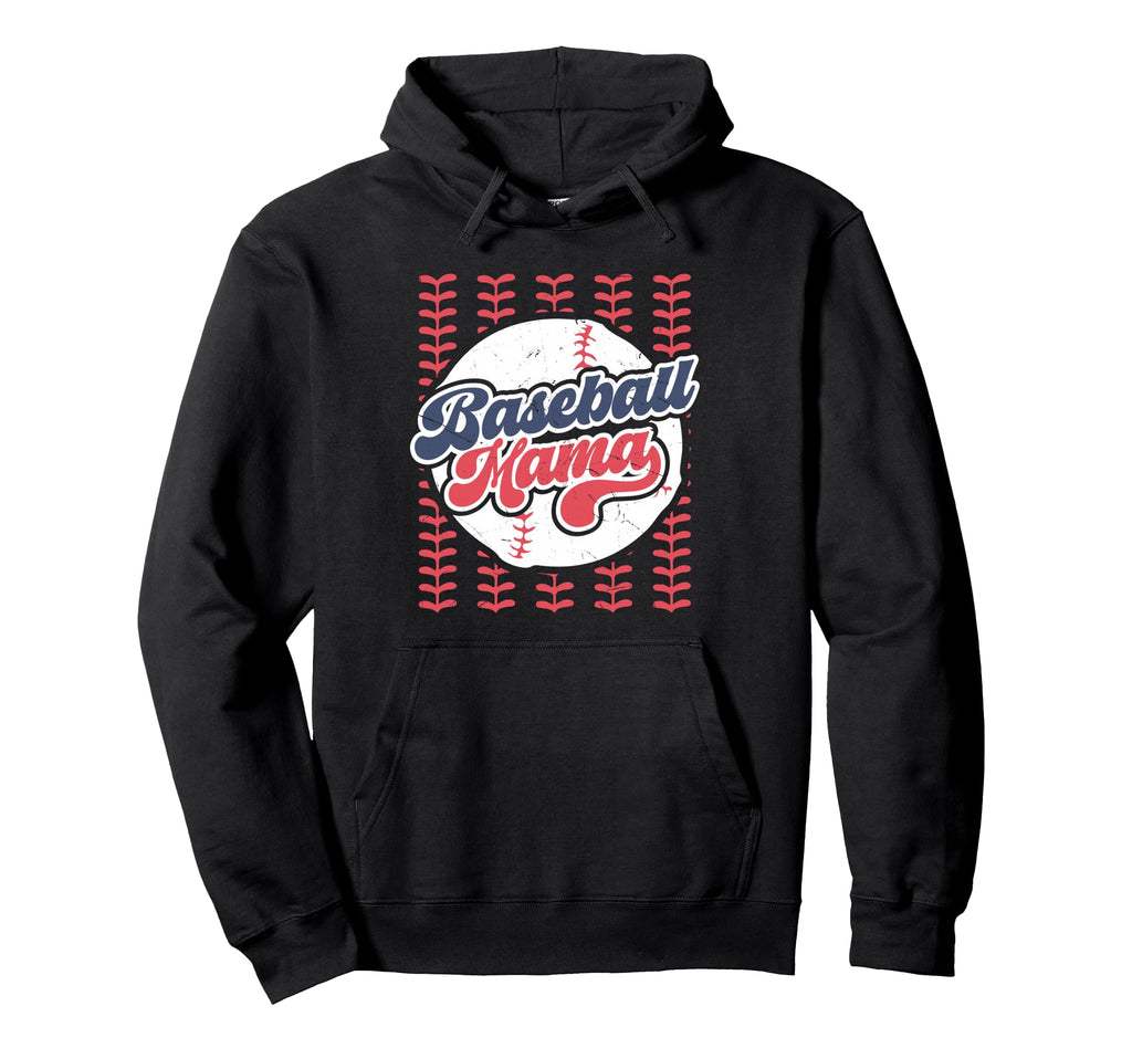 Baseball Mama Distressed Baseball Mom Life Hoodie - Custom Art Print Unisex - T-Shirt, Sweatshirt, Hoodie