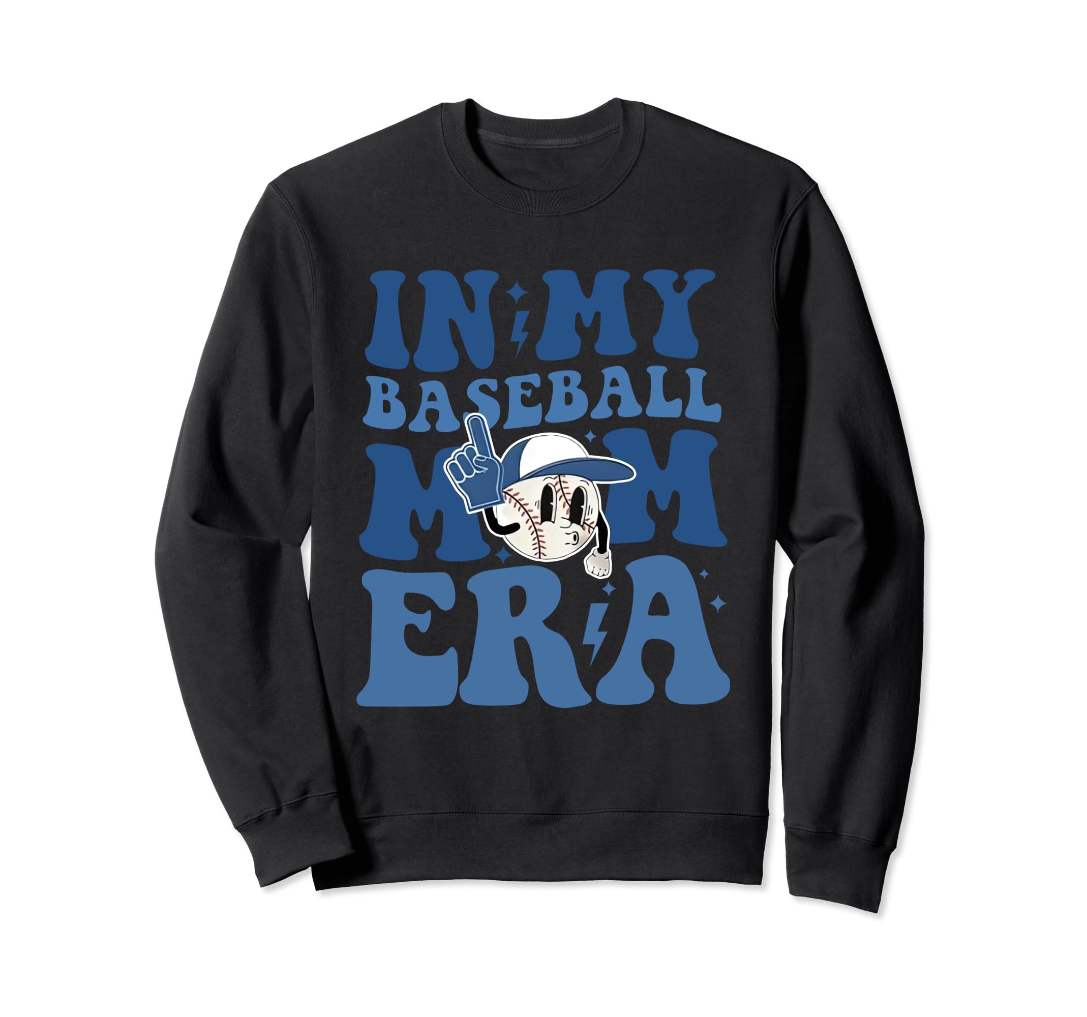 My Baseball Mom Era Groovy Sweatshirt - Fun Novelty Design Men Women - T-Shirt, Sweatshirt, Hoodie