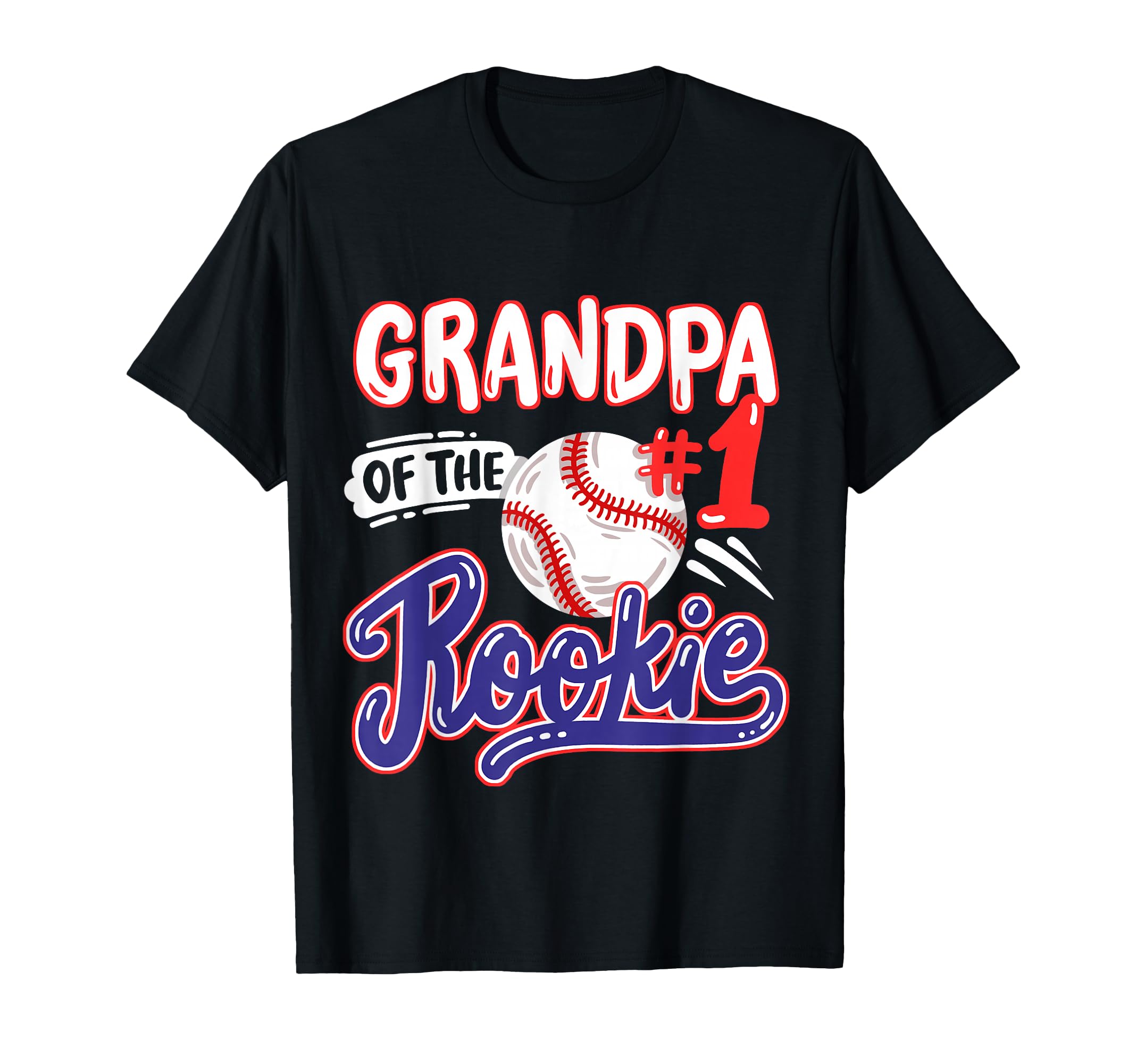 Grandpa Rookie 1St Baseball Birthday T-Shirt - Novelty Apparel Unisex - T-Shirt, Sweatshirt, Hoodie