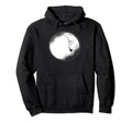 Magical Moon Face Rose Pastel Goth Hoodie - Custom Art Print Men Women - T-Shirt, Sweatshirt, Hoodie