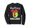 Busy Raising Ballers Funny Football Sweatshirt - Custom Art Print Unisex - T-Shirt, Sweatshirt, Hoodie