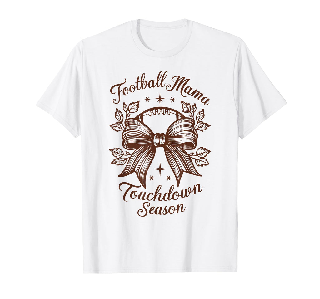 Womens Moms Coquette Bow Football T-Shirt - Casual Everyday Wear Unisex - T-Shirt, Sweatshirt, Hoodie