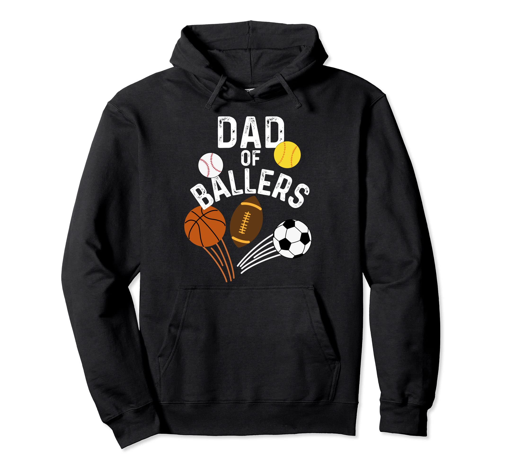 Funny Dad Ballers Softball Baseball Hoodie - Custom Art Print Men Women - T-Shirt, Sweatshirt, Hoodie