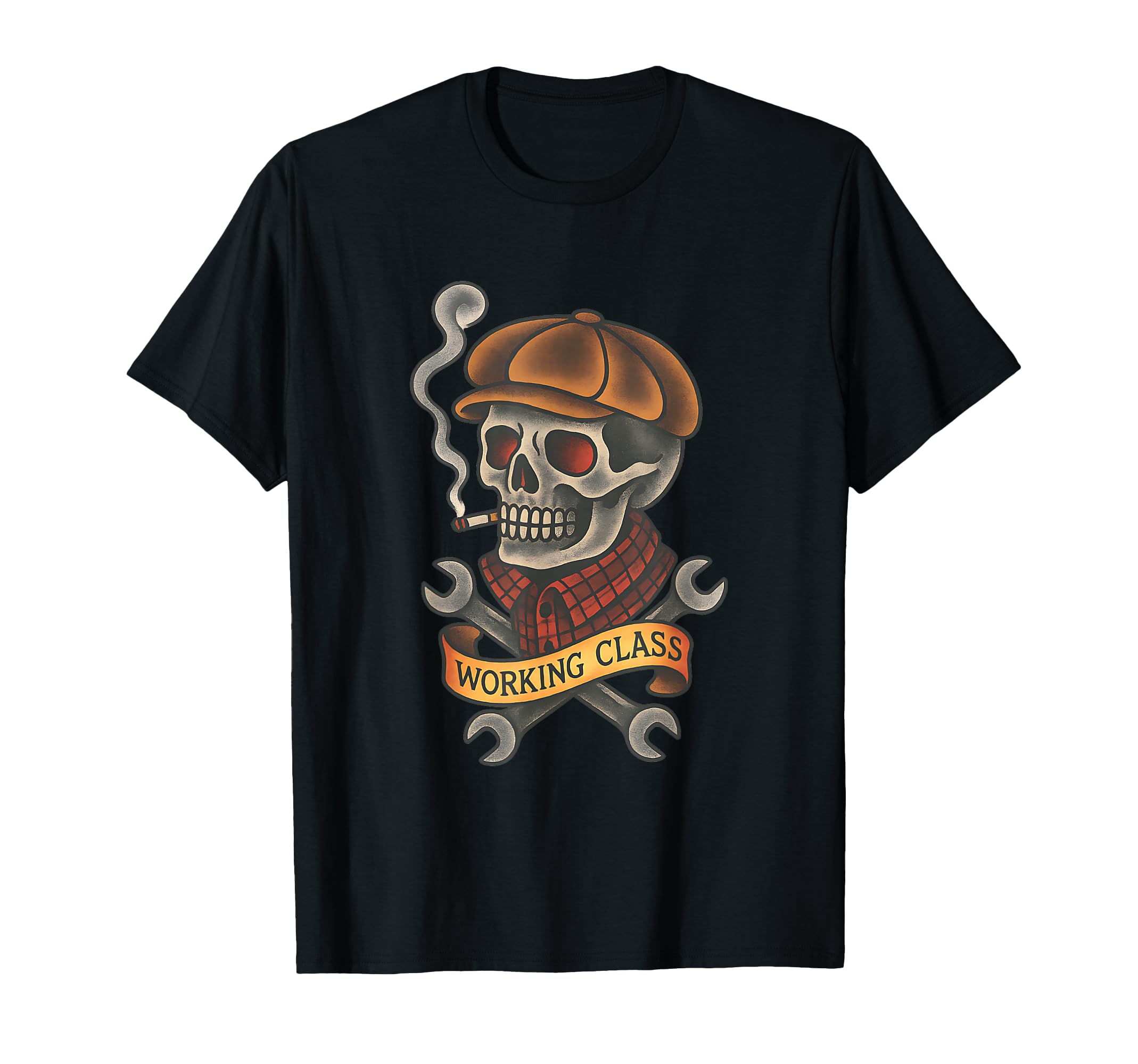 Working Class Skull Blue Collar T-Shirt - Trendy Graphic Unisex - T-Shirt, Sweatshirt, Hoodie