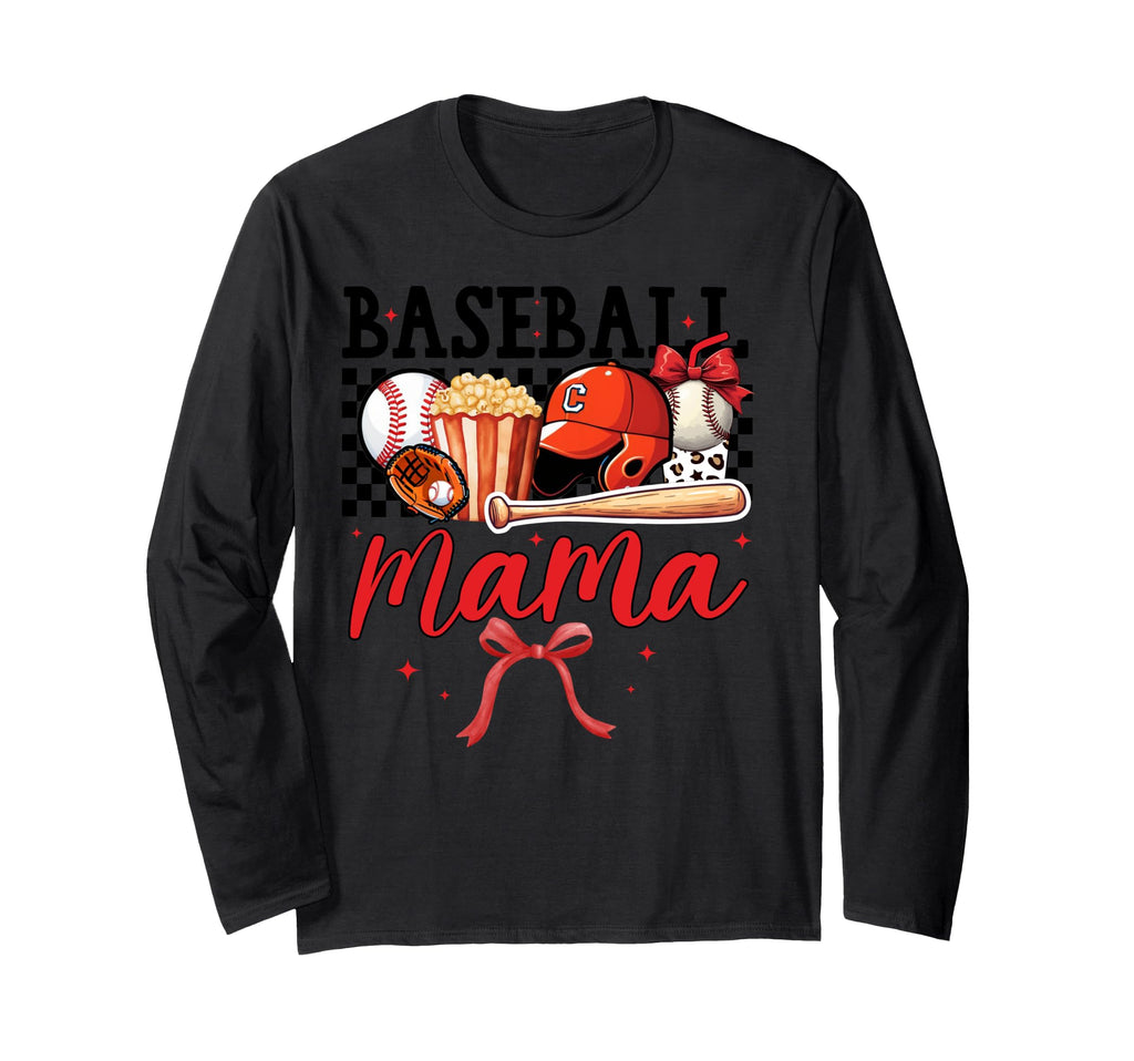 Mama Baseball Softball Popcorn Bat Sweatshirt - Graphic Print Men Women - T-Shirt, Sweatshirt, Hoodie