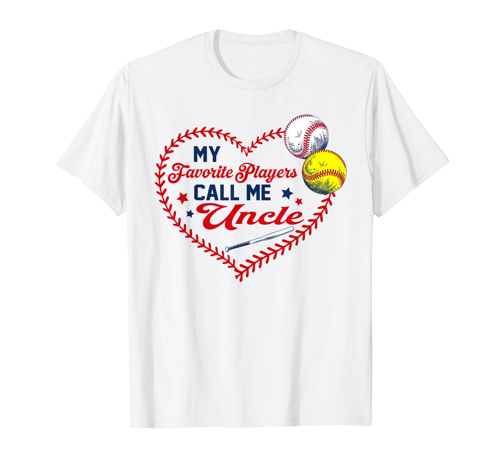 My Favorite Players Call Me Uncle T-Shirt - Minimalist Print Men Women - T-Shirt, Sweatshirt, Hoodie