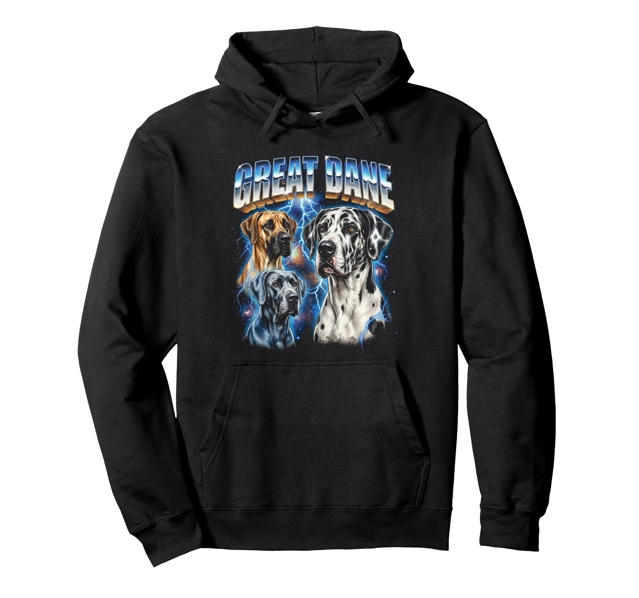Great Dane 80S Dog Lover Funny 90S Hoodie - Streetwear Style for Adults - T-Shirt, Sweatshirt, Hoodie