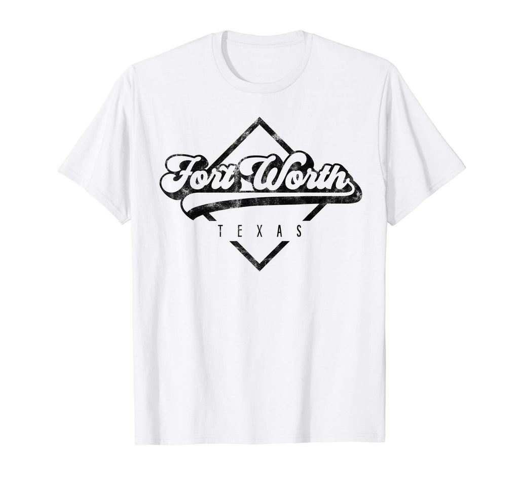 Fort Worth Texas Distressed 70S 80S T-Shirt - Minimalist Print Men Women - T-Shirt, Sweatshirt, Hoodie