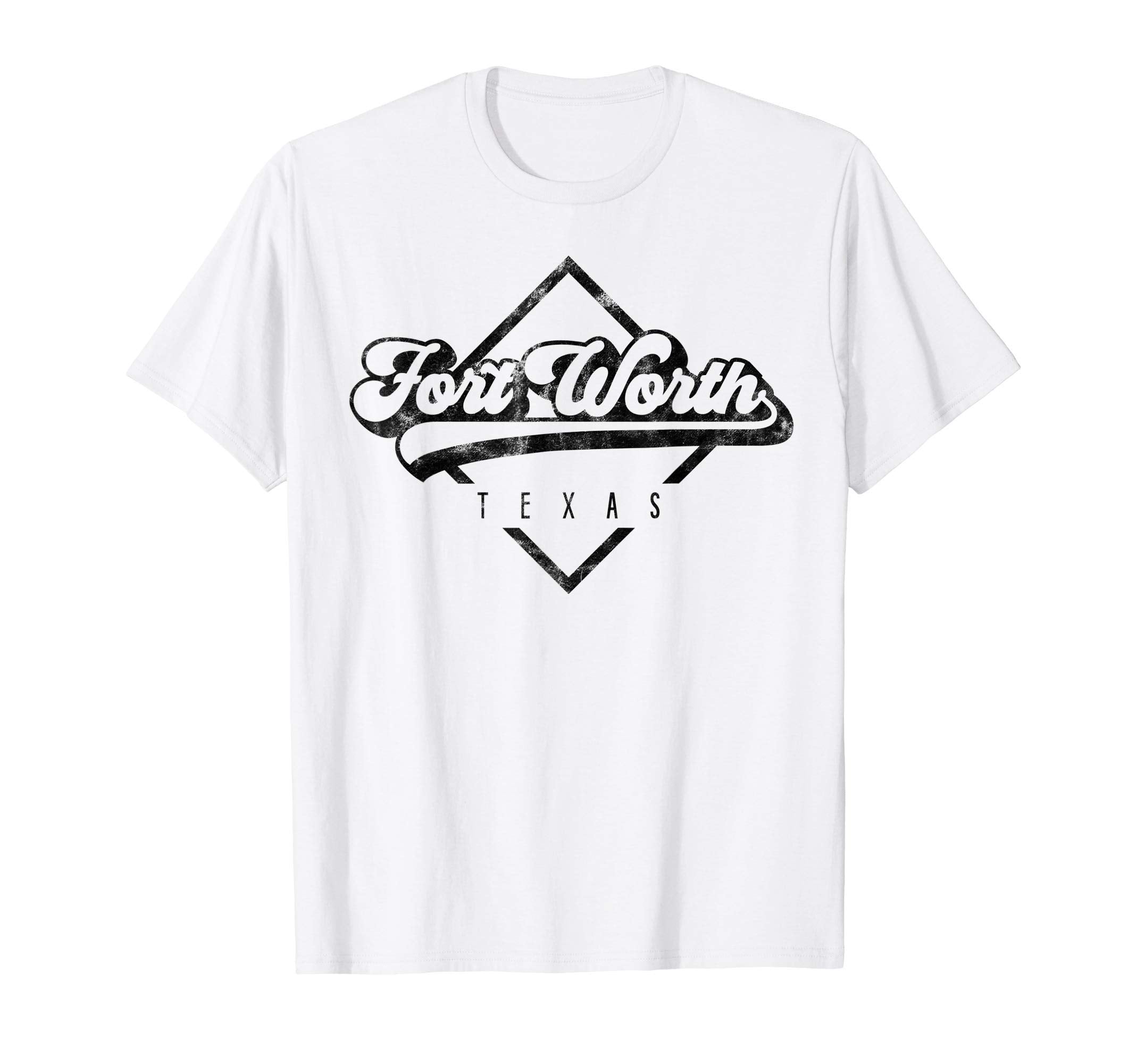 Fort Worth Texas Distressed 70S 80S T-Shirt - Minimalist Print Men Women - T-Shirt, Sweatshirt, Hoodie