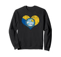 Santa Ana Flag Heart Love Sweatshirt - Fun Novelty Design Men Women - T-Shirt, Sweatshirt, Hoodie