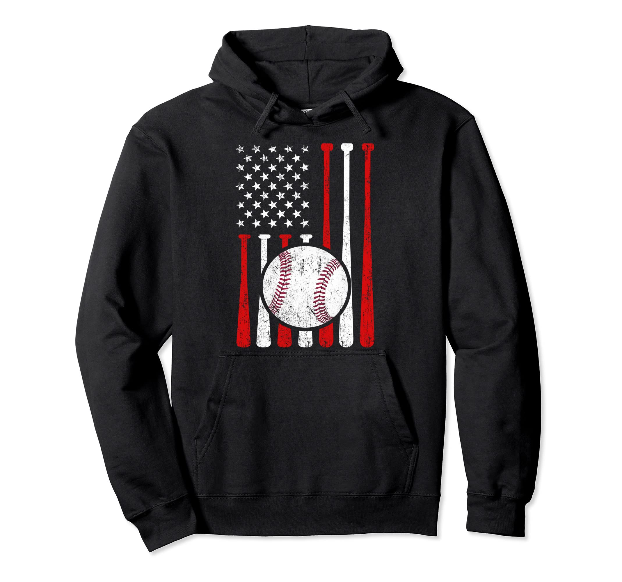 American Flag Baseball Flag Dad Mom Hoodie - Streetwear Style Unisex - T-Shirt, Sweatshirt, Hoodie