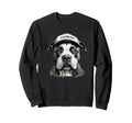 Pitbull Dad Wearing Baseball Hat Sweatshirt - Fun Novelty Design Men Women - T-Shirt, Sweatshirt, Hoodie