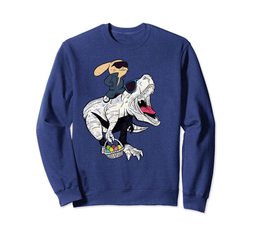 Easter Bunny Riding Dinosaur Sweatshirt - Aesthetic Graphic Men Women - T-Shirt, Sweatshirt, Hoodie