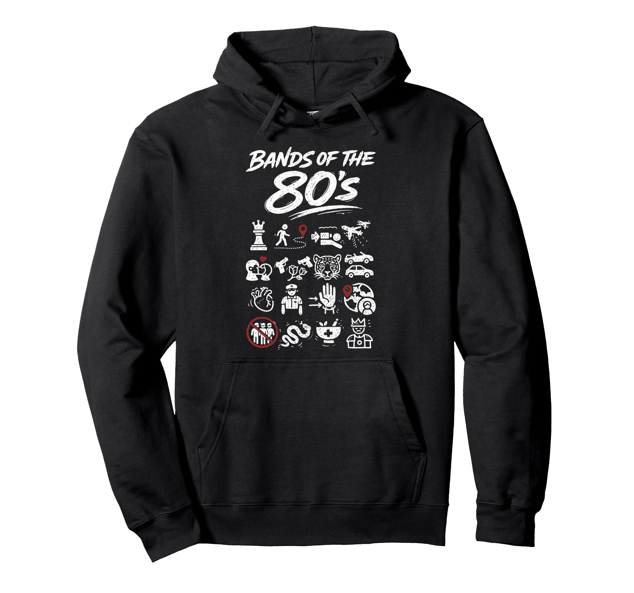 Bands 80S Rock Music Lover Rock And Roll Hoodie - Trendy Graphic Men Women - T-Shirt, Sweatshirt, Hoodie