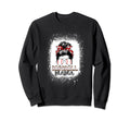 Baseball Mama Messy Bun Sweatshirt - Casual Everyday Wear Unisex - T-Shirt, Sweatshirt, Hoodie