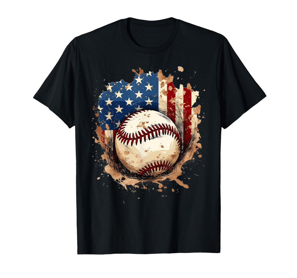 Patriotic Baseball 4Th July Usa American T-Shirt - Streetwear Style Unisex - T-Shirt, Sweatshirt, Hoodie