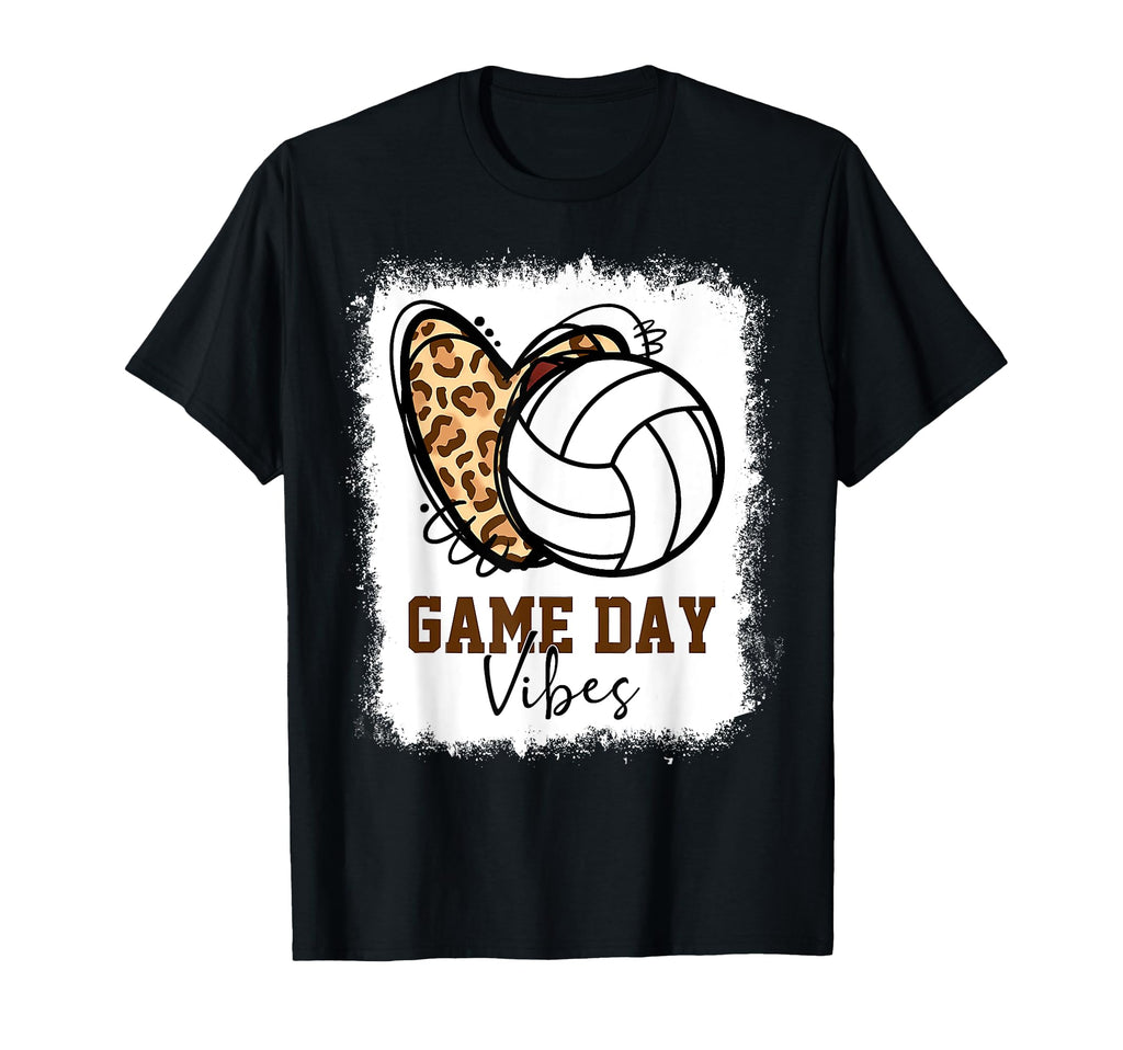 Bleached Volleyball Game Day Vibes T-Shirt - Minimalist Print Unisex - T-Shirt, Sweatshirt, Hoodie