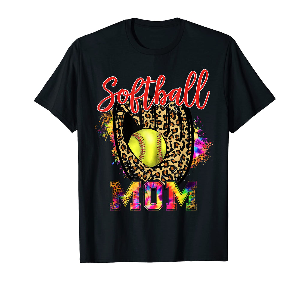 Bleached Softball Mom Leopard Baseball Mom T-Shirt - Trendy Graphic Unisex - T-Shirt, Sweatshirt, Hoodie