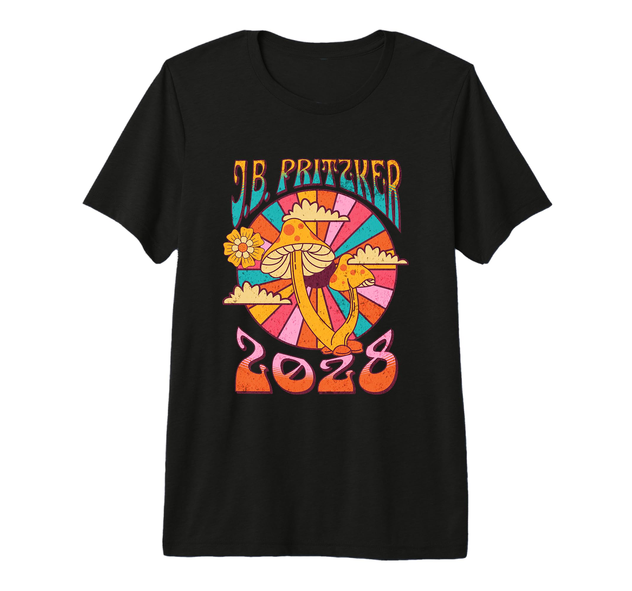 Jb Pritzker 2028 Democrat Mushroom T-Shirt - Fun Novelty Design Men Women - T-Shirt, Sweatshirt, Hoodie