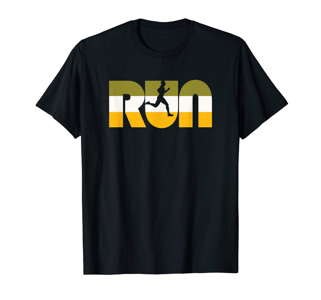 Run Seventies Color Typography T-Shirt - Casual Everyday Wear Men Women - T-Shirt, Sweatshirt, Hoodie