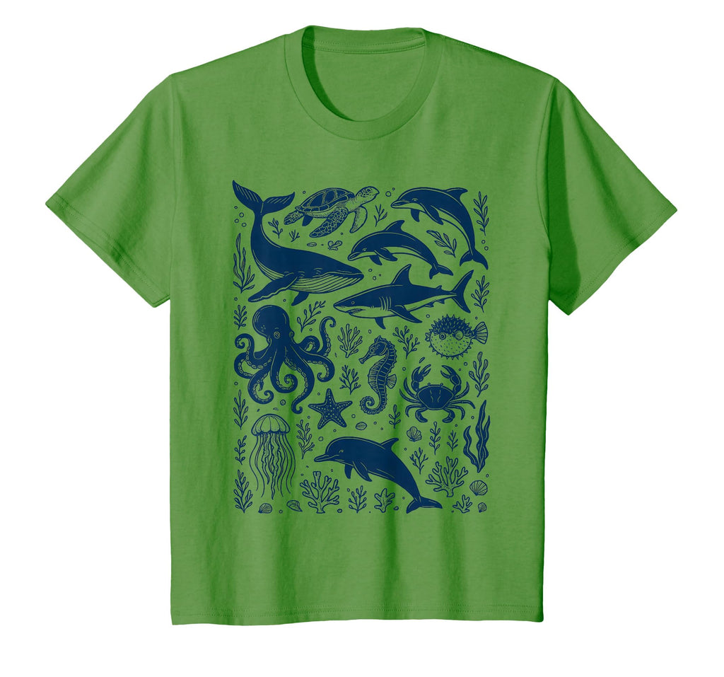 Ocean Life Sea Aesthetic Dolphin Beach 90S T-Shirt - Graphic Print Unisex - T-Shirt, Sweatshirt, Hoodie