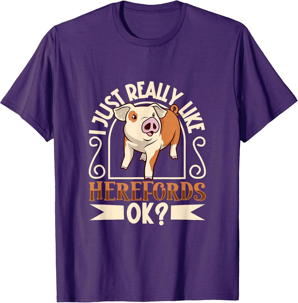 Creative Hereford Pig Designs - Adult & Kids T-Shirts, Sweatshirts & Hoodies apparel design preview 1