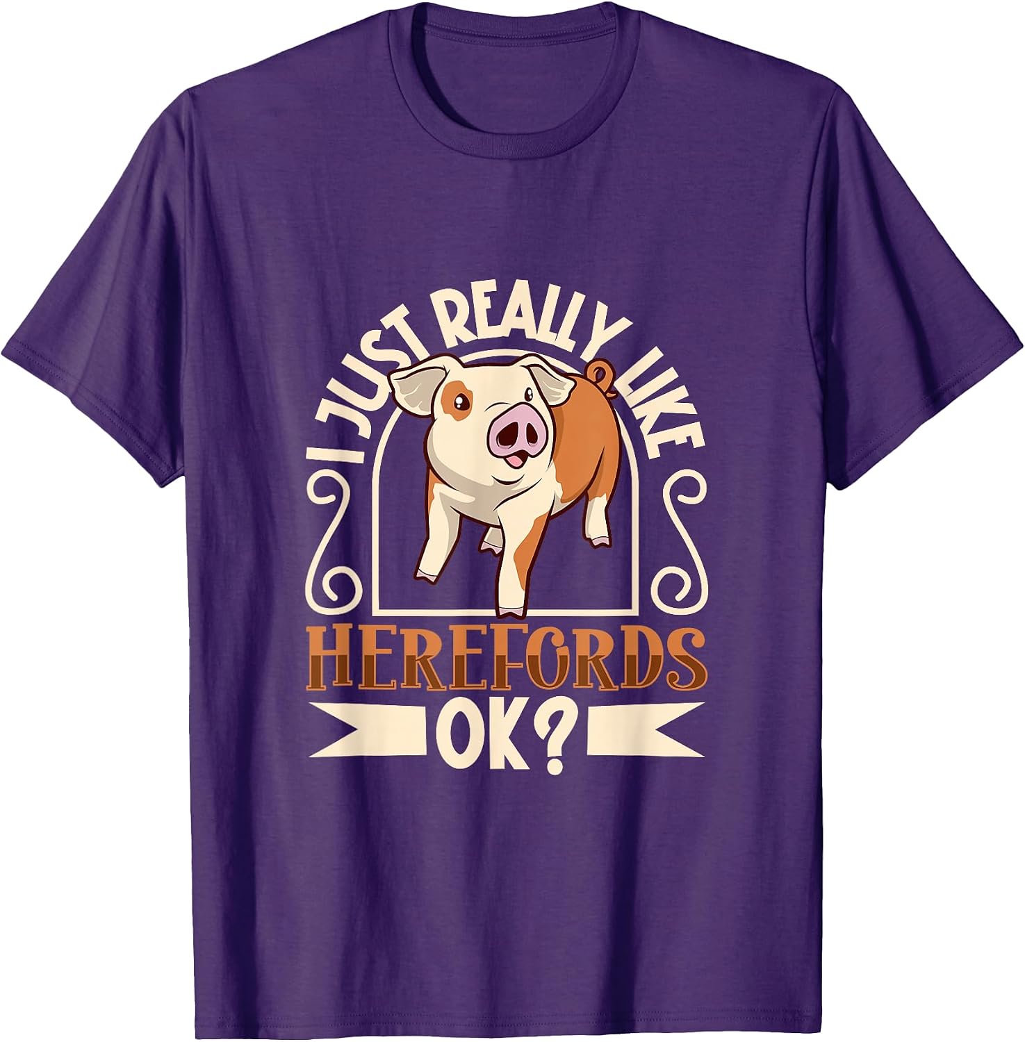 Creative Hereford Pig Designs - Adult & Kids T-Shirts, Sweatshirts & Hoodies apparel design preview 1