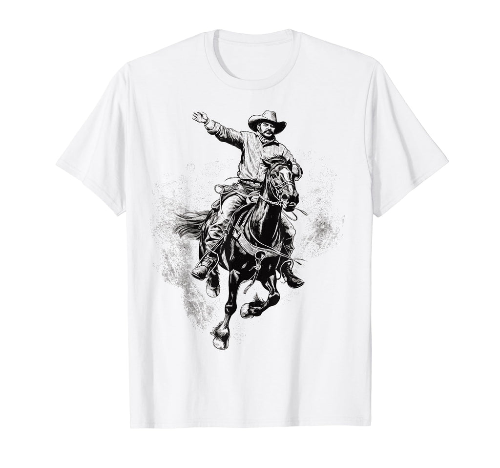 Cowboy Rodeo Horse Riding Usa Cowboy T-Shirt - Aesthetic Graphic Men Women - T-Shirt, Sweatshirt, Hoodie
