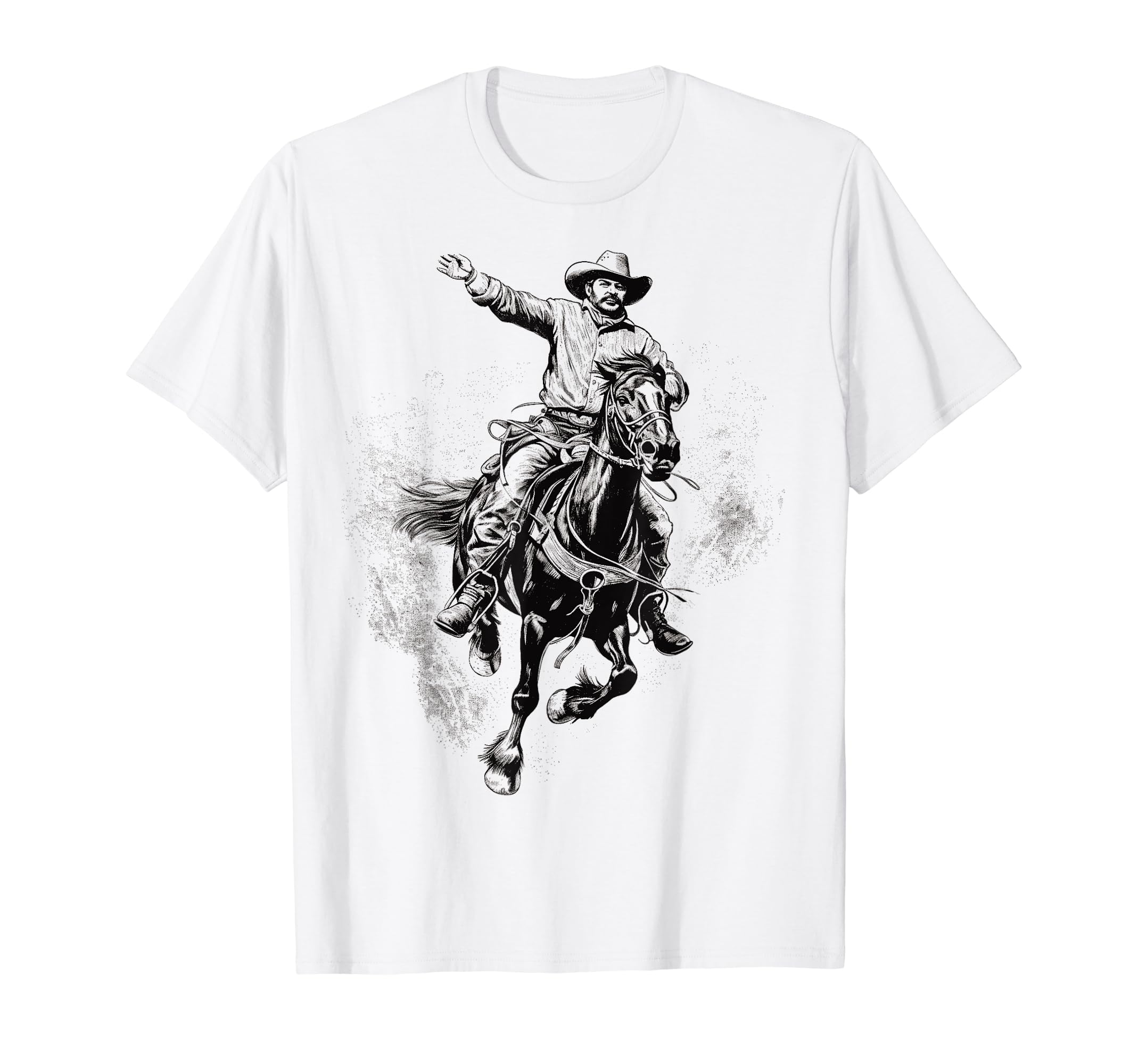 Cowboy Rodeo Horse Riding Usa Cowboy T-Shirt - Aesthetic Graphic Men Women - T-Shirt, Sweatshirt, Hoodie