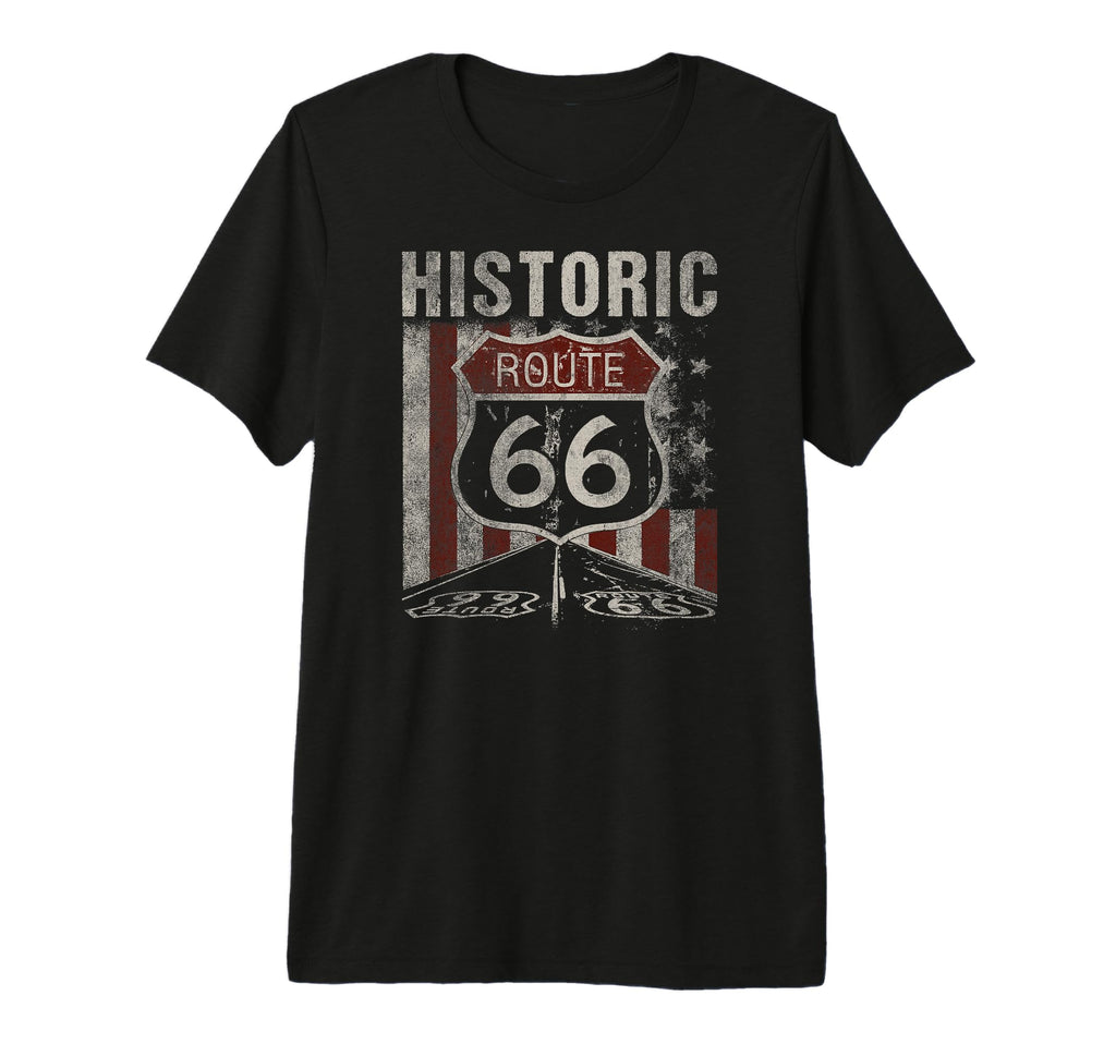 Historic U S Route 66 Highway America T-Shirt - Graphic Print for Adults - T-Shirt, Sweatshirt, Hoodie