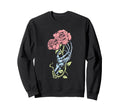 Skeleton Hand Rose Pastel Goth Dark Sweatshirt - Custom Art Print Unisex - T-Shirt, Sweatshirt, Hoodie