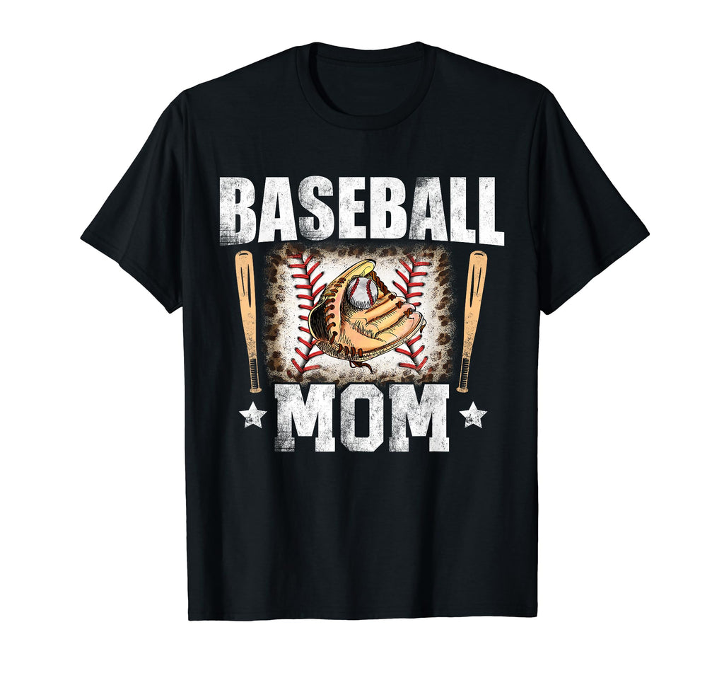Leopard Softball Baseball Mom Mothers T-Shirt - Fun Novelty Design Unisex - T-Shirt, Sweatshirt, Hoodie