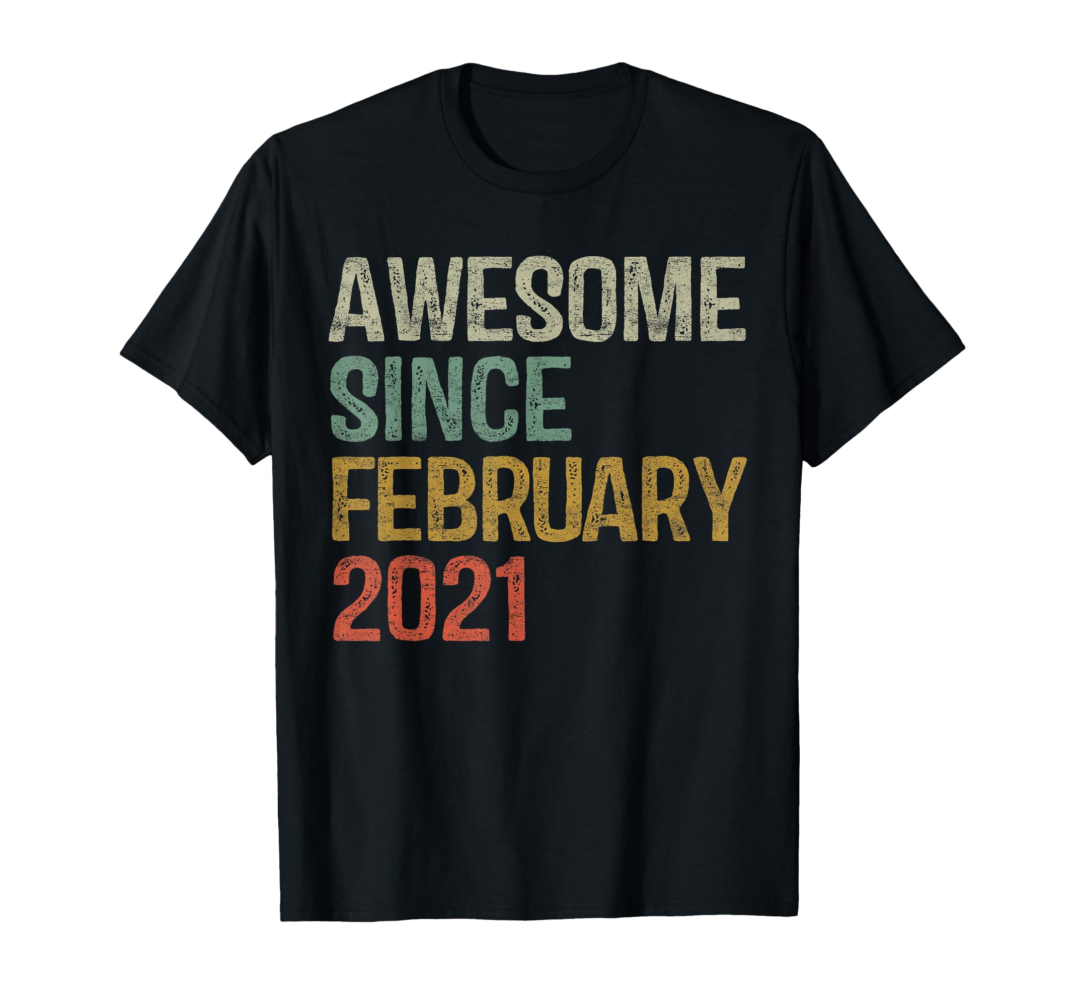 Awesome February 2021 5Th Birthday 5 T-Shirt - Custom Art Print for Adults - T-Shirt, Sweatshirt, Hoodie