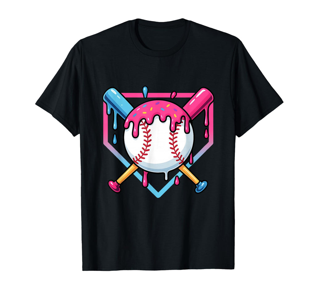 Dripping Baseball Melting Illustration T-Shirt - Fun Novelty Design Unisex - T-Shirt, Sweatshirt, Hoodie